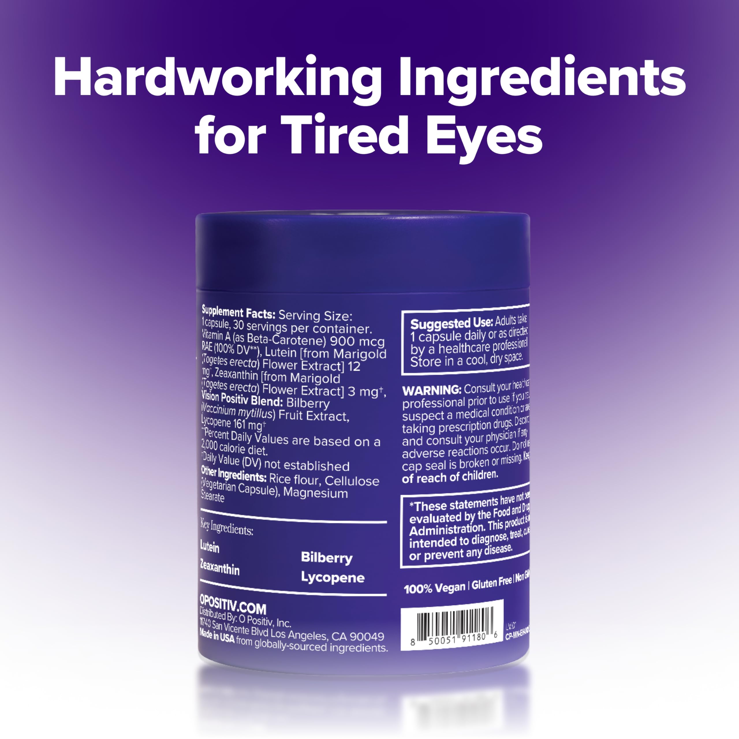 O Positiv MENO Eye Health daily dose image suggesting consistent eye care.