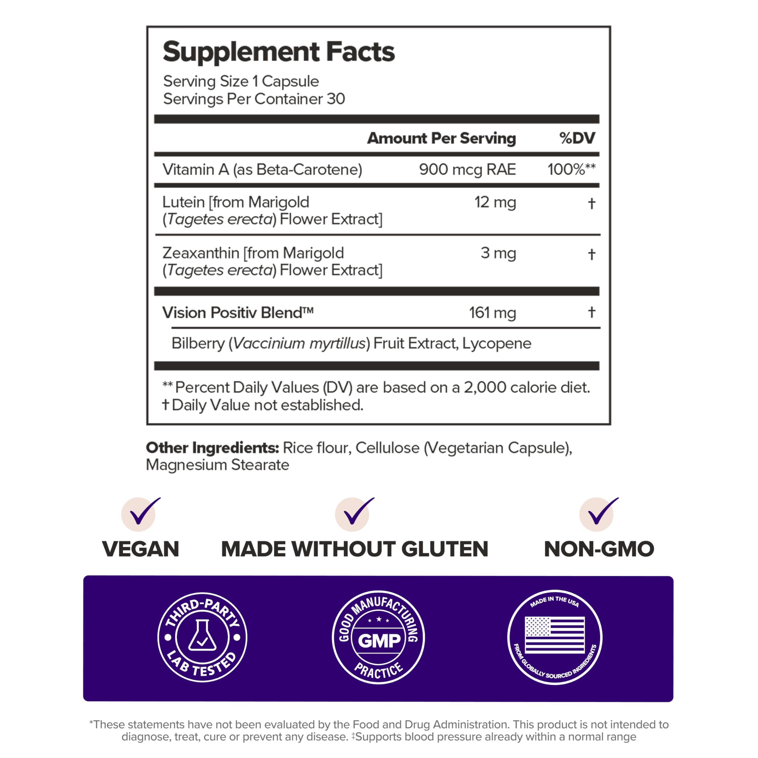 O Positiv MENO Eye Health with vitamin A and lycopene for daily nourishment.