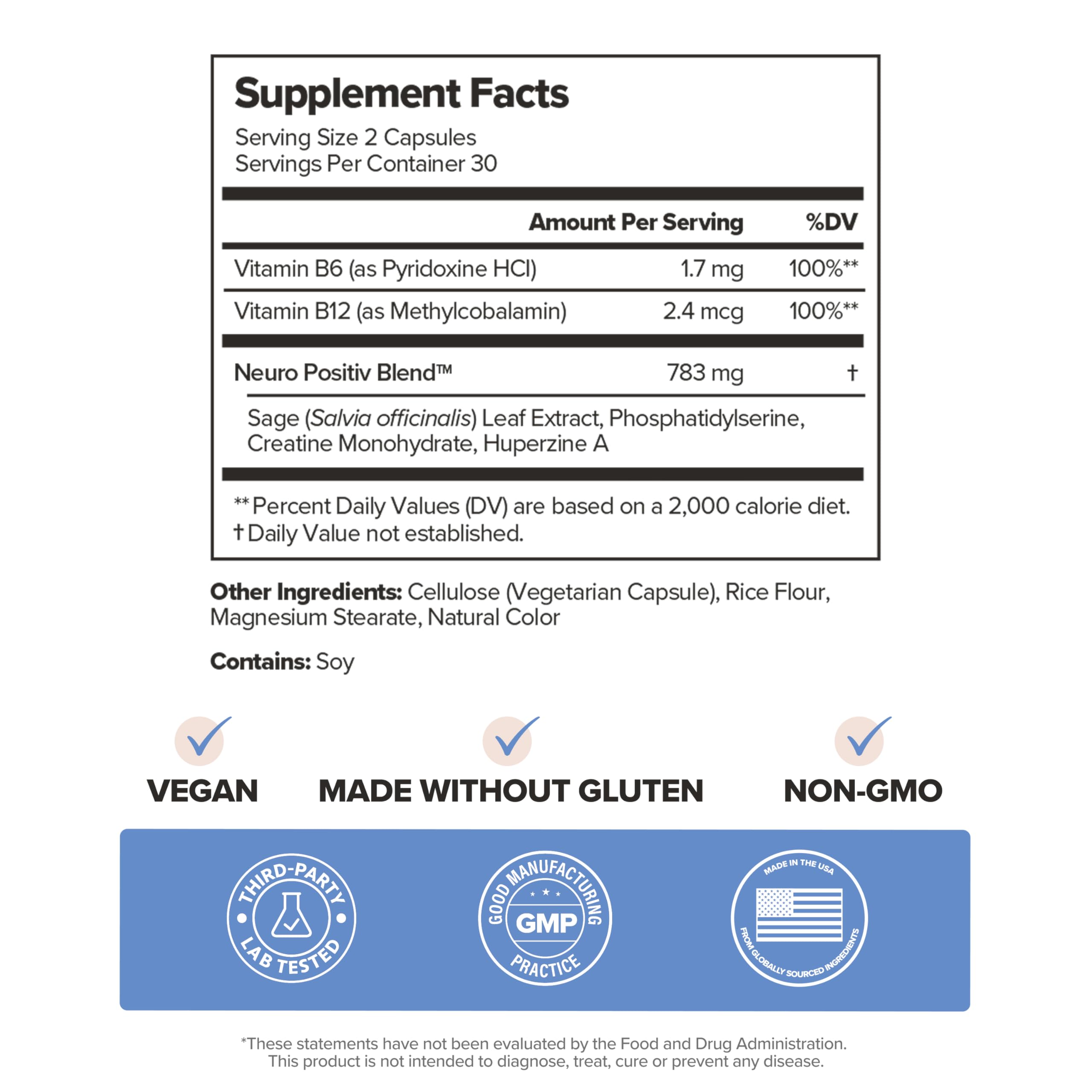 O Positiv MENO bottle label emphasizes vegan and non-GMO quality.