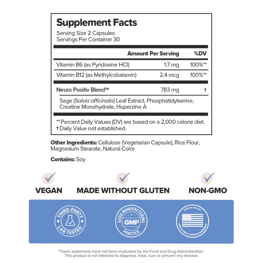 O Positiv MENO bottle label emphasizes vegan and non-GMO quality.