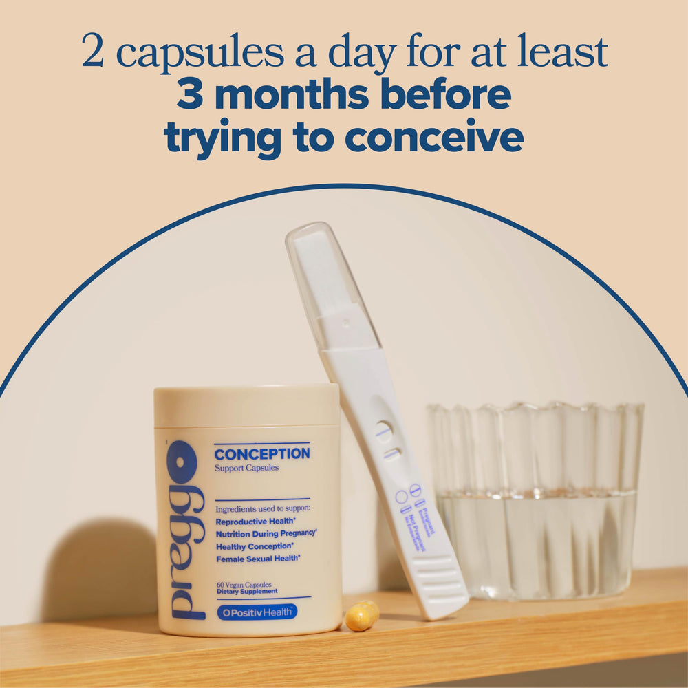 Two capsules depicted together illustrate the recommended daily intake.