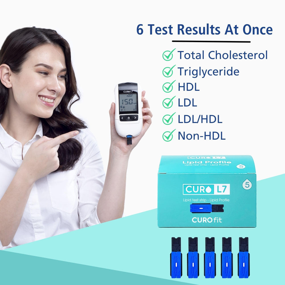 O2 LIFECARE CURO L7 blood sample step enabling simple finger-prick test.