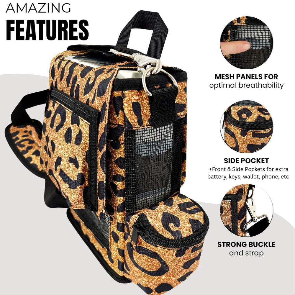 O2TOTES leopard print material is durable and easy to clean for daily use.