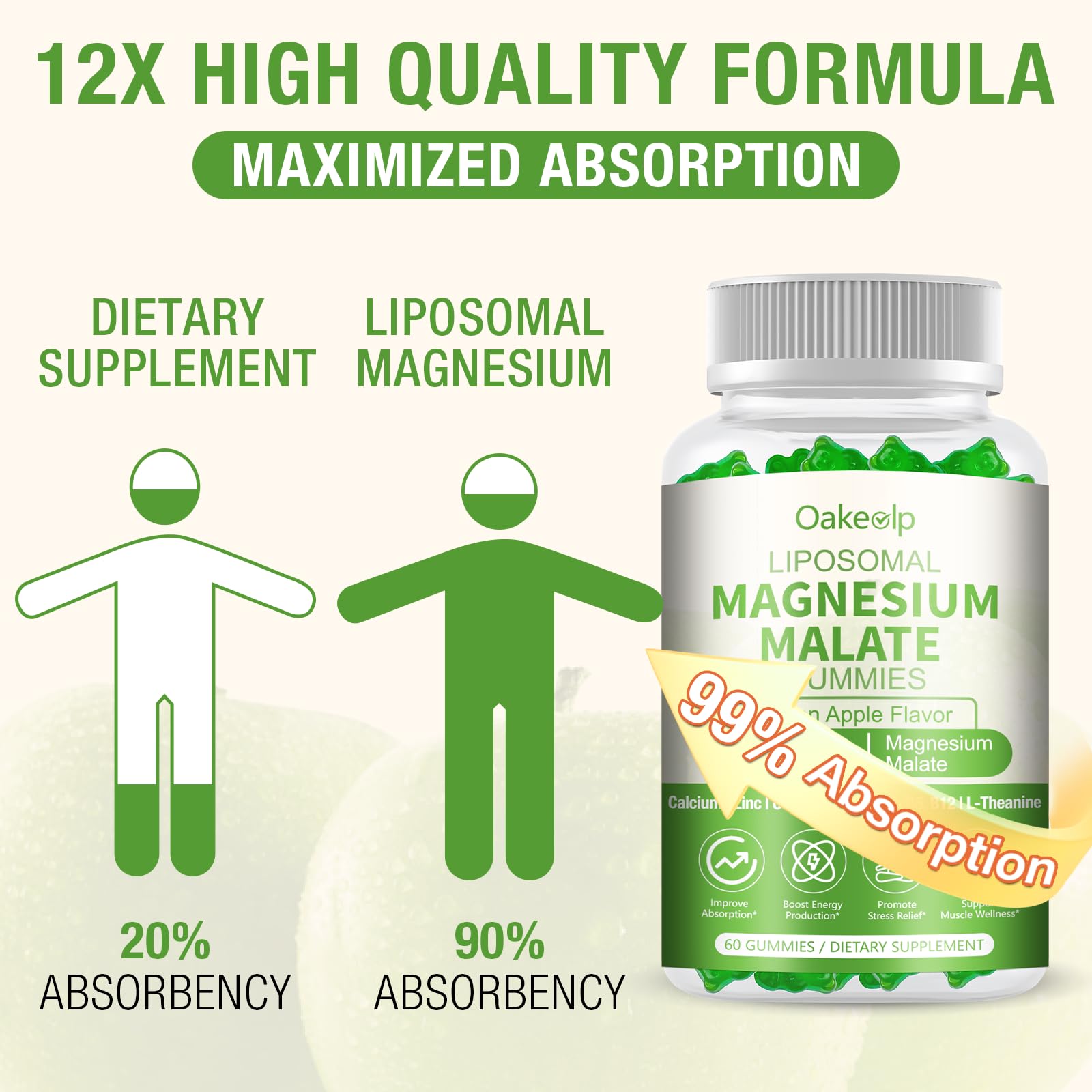 Oakevlp liposomal delivery bottle demonstrates enhanced nutrient absorption.