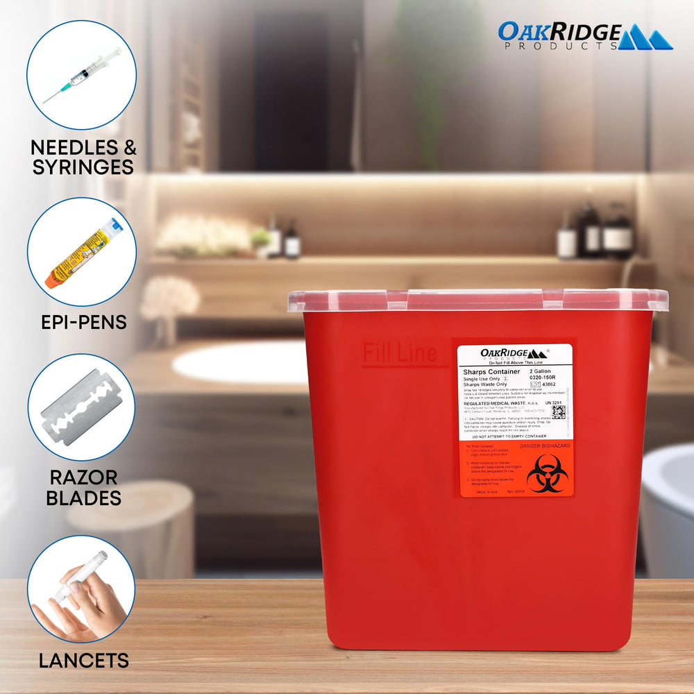 Oakridge Products 3-pack sharps containers provide value and organized disposal.