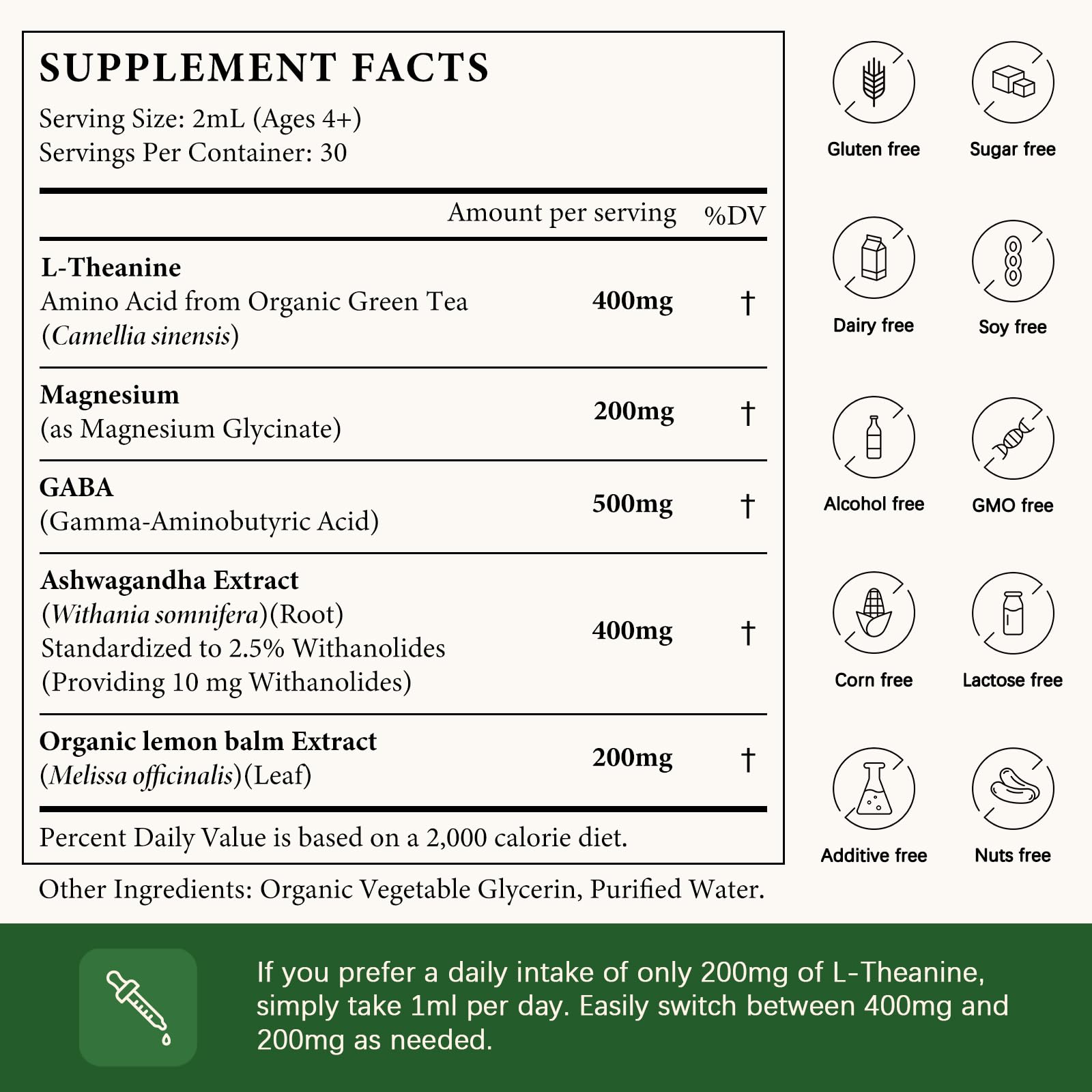 Oasis Force L-Theanine Drops magnesium glycinate supports mood balance.