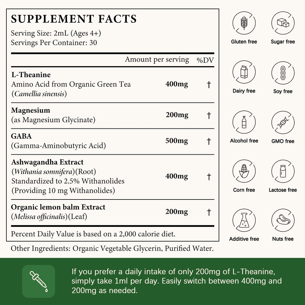 Oasis Force L-Theanine Drops magnesium glycinate supports mood balance.