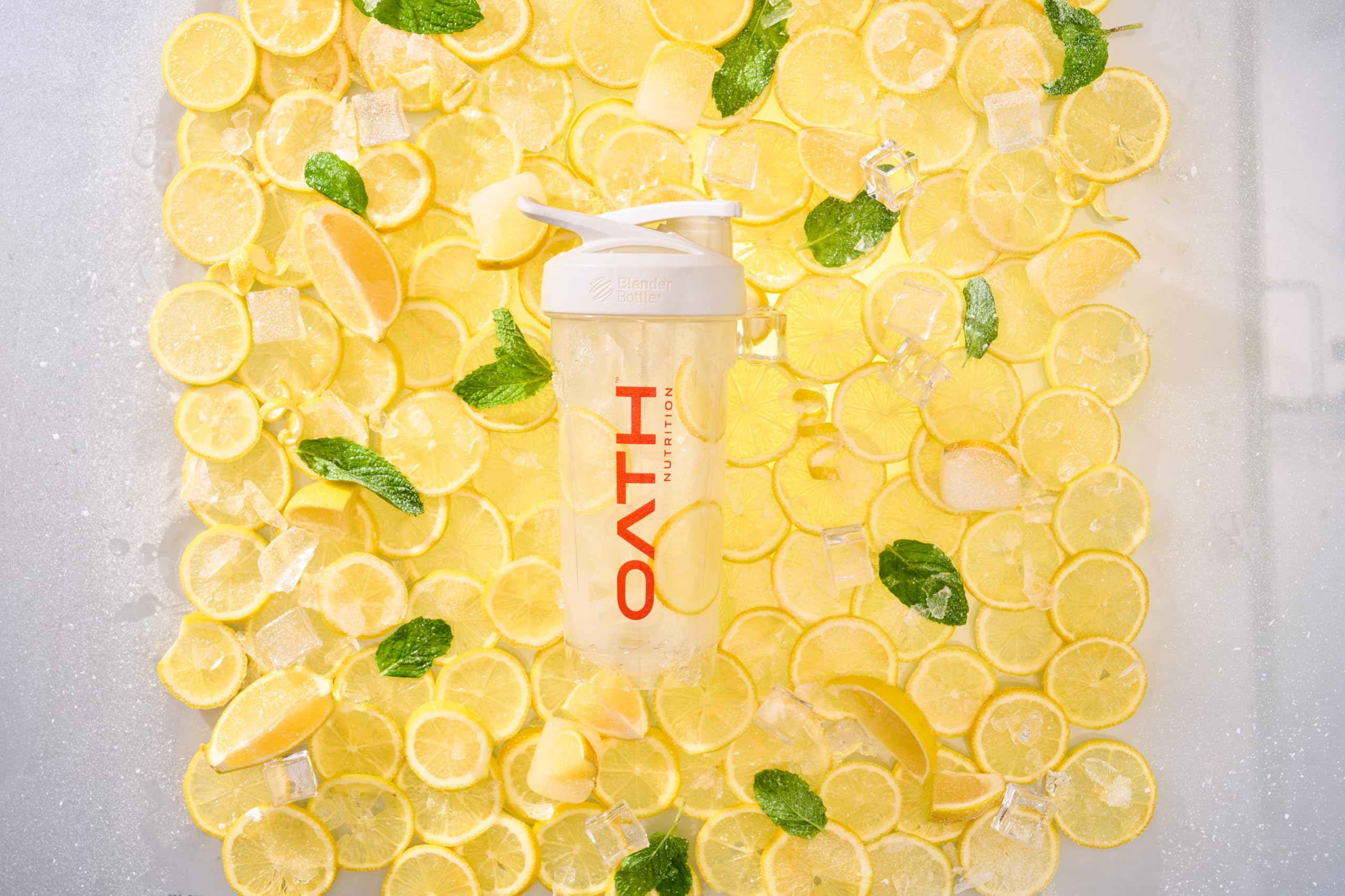 Oath Clear Whey Frosty Lemonade enjoyed at the beach during training.