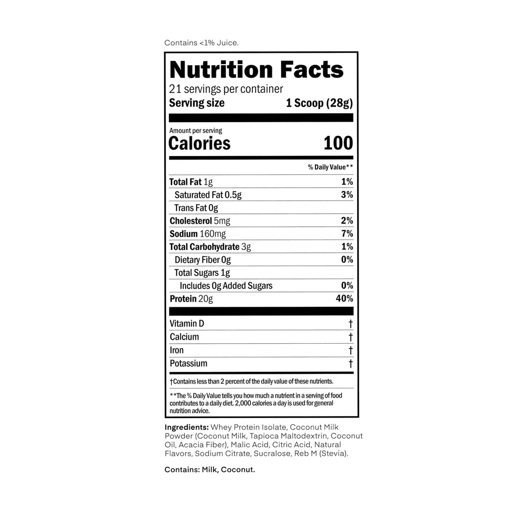 Bottle of Oath Nutrition Clear Whey shows no added sugar