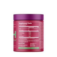 Oath Nutrition pre-workout scoop highlights precise dosing for clean energy.