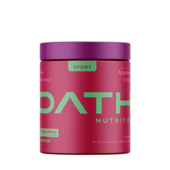 Oath Nutrition Sport Sugar Free Pre-Workout Appleberry Orchard tub boosts focus during workouts.