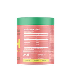 Oath Nutrition sugar-free pre-workout tub front view showing 25 servings