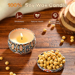 Obisesio soy wax candle close-up with wick ready for clean burn