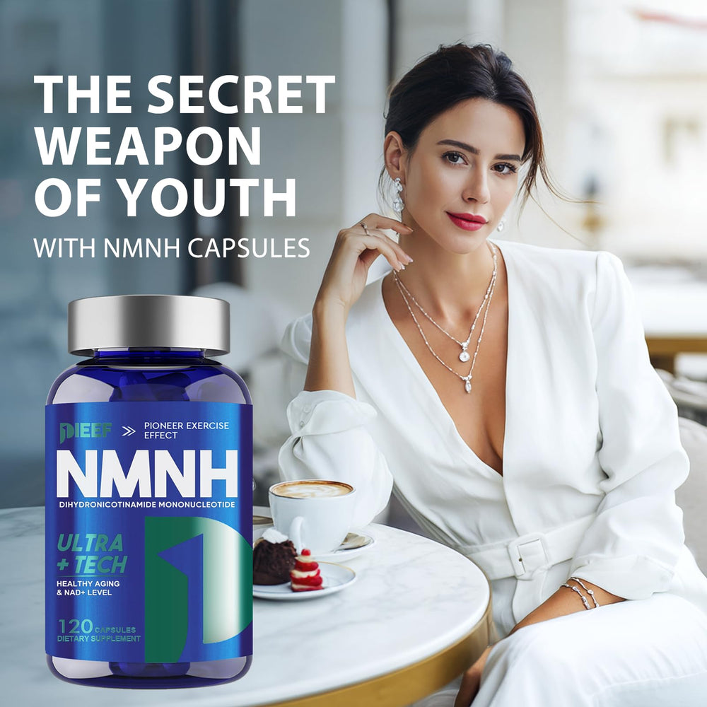 obnobm NMNH bottle pour demonstrates easy dosing and a 60-day supply.