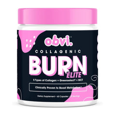 Obvi Burn Elite bottle front for metabolism support and energy