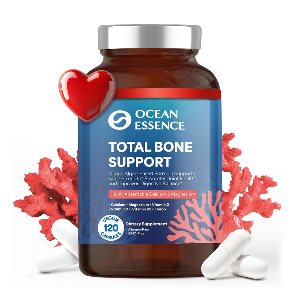 OCEAN ESSENCE Total Bone Support bottle with capsules for bone density support