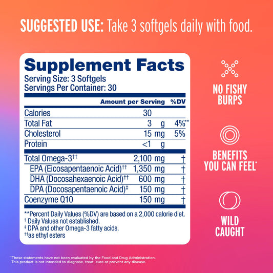 Oceanblue Omega-3 2100 capsules, smooth swallow and no fishy aftertaste.