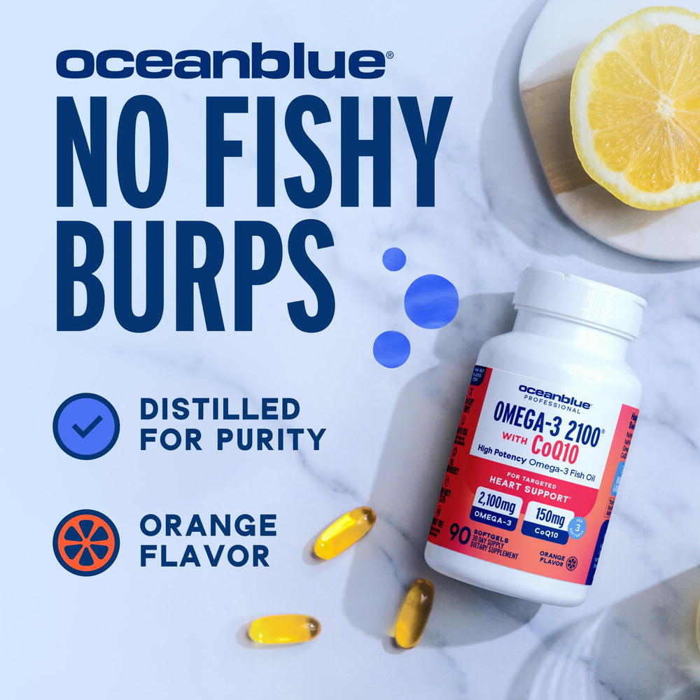Sustainability badge on Oceanblue Omega-3 2100 from Friend of the Sea