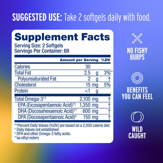 Oceanblue wild-caught omega-3 capsules with sustainable sourcing