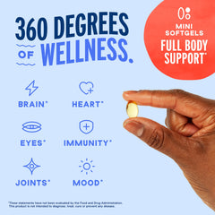 Oceanblue wild-caught source indicates high-potency EPA and DHA.