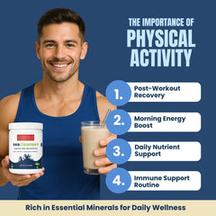 Ocean's Balance Seaboost+ bottle pour supports metabolism and vitality.