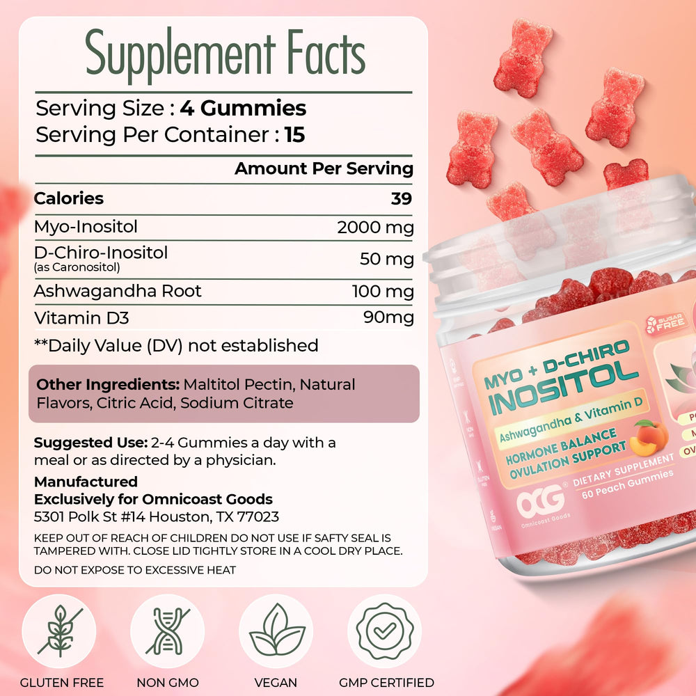 OCG Gummy texture peach shot highlights enjoyable, sugar-free daily routine.