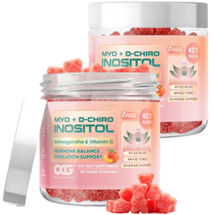 OCG Myo-D-Chiro Inositol Gummies packaging highlighting a holistic hormone balance option.