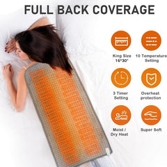 OCSOSO heating pad thermostat display guides precise temperature control