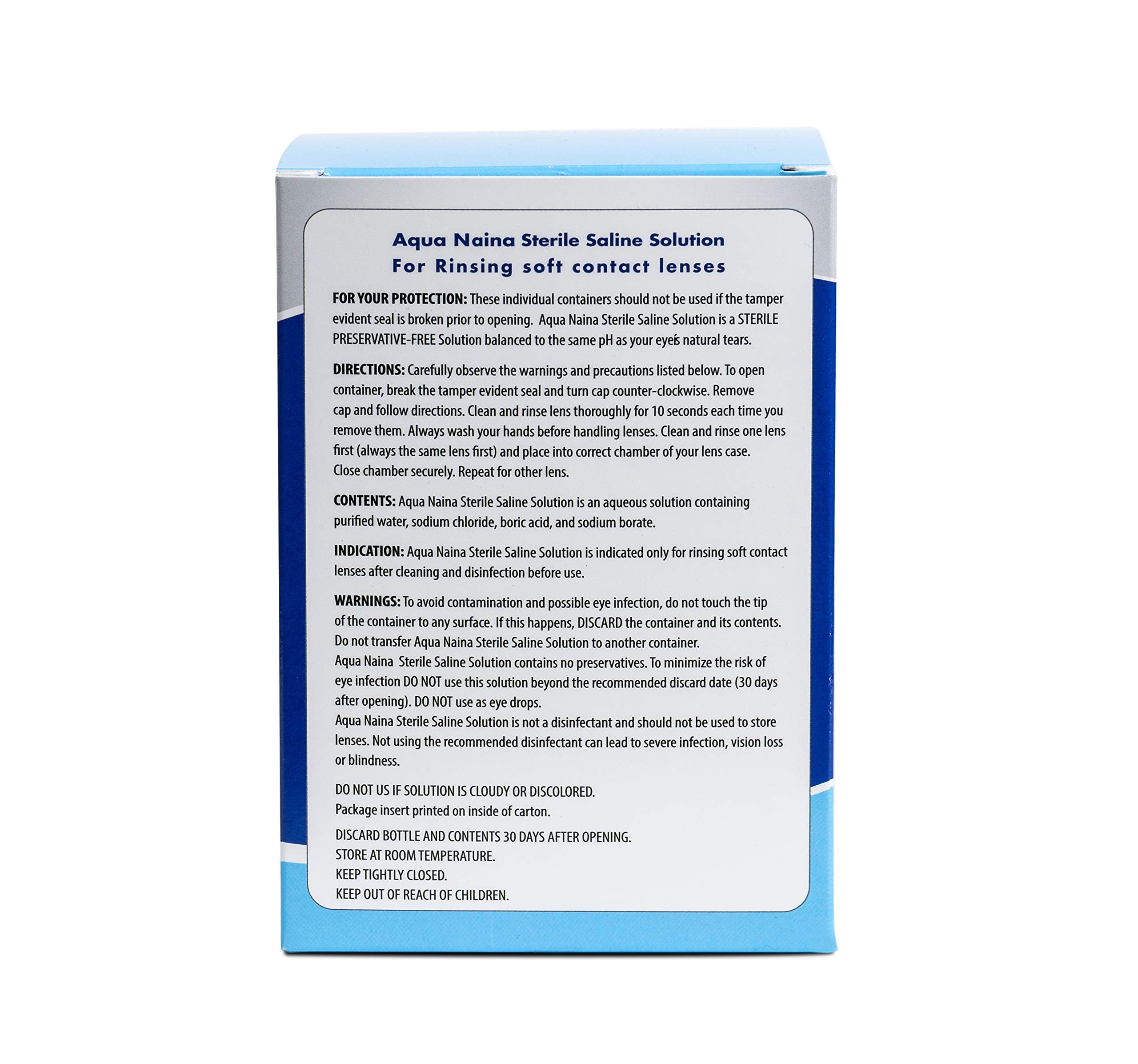 Oculus Curae Aqua Naina used for gentle soft, hard, GP lens care.