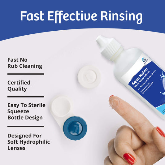 Oculus Curae Aqua Naina packaging shows tamper-proof cap for hygienic use.