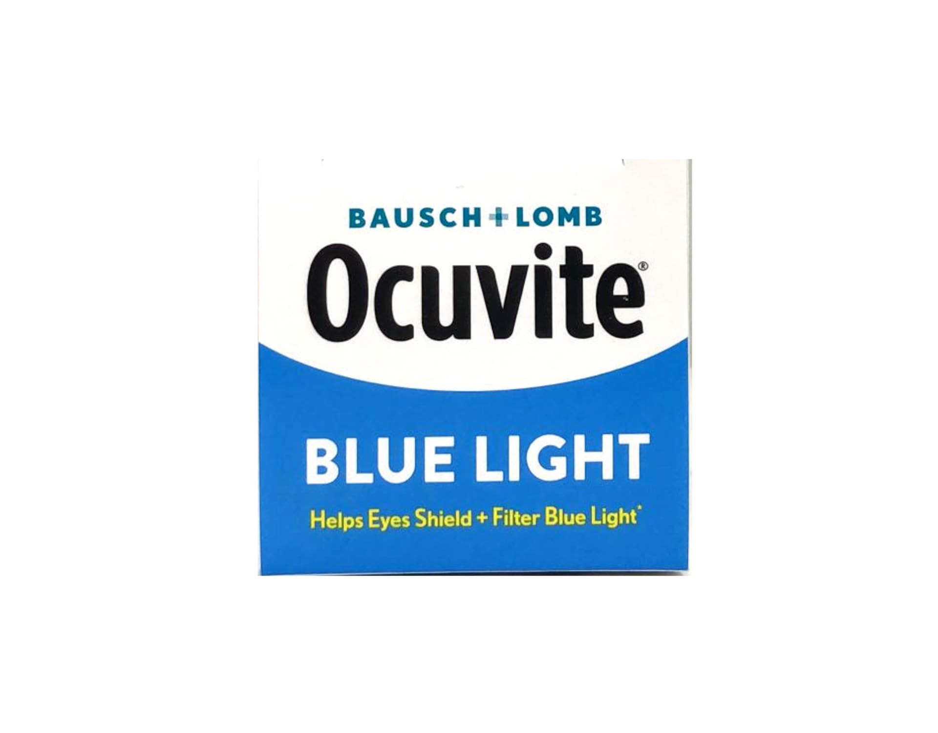 Ocuvite Blue Light ingredients panel highlights lutein and zeaxanthin content.