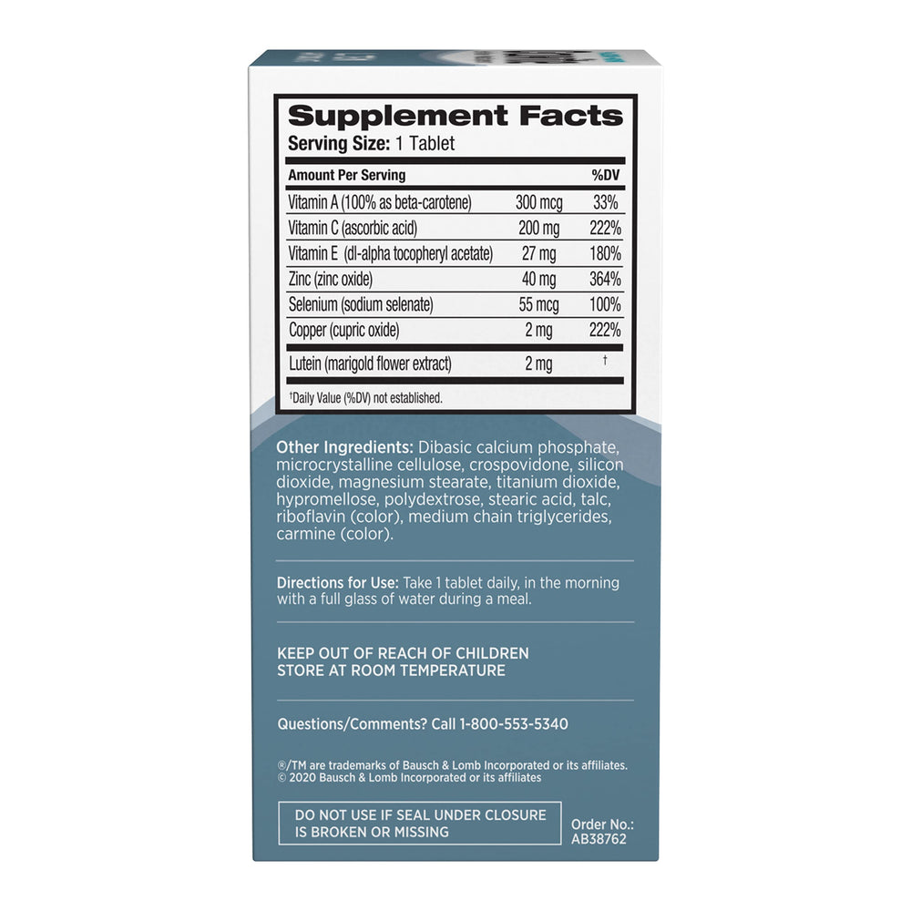 Ocuvite easy-to-swallow tablets arranged for daily routine