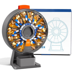 Odaro wall-mount pill dispenser with secure compartments for safe daily meds.