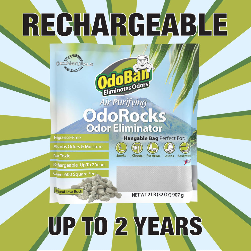 Close-up of mineral rocks in OdoBan OdoRocks highlighting natural odor absorption.