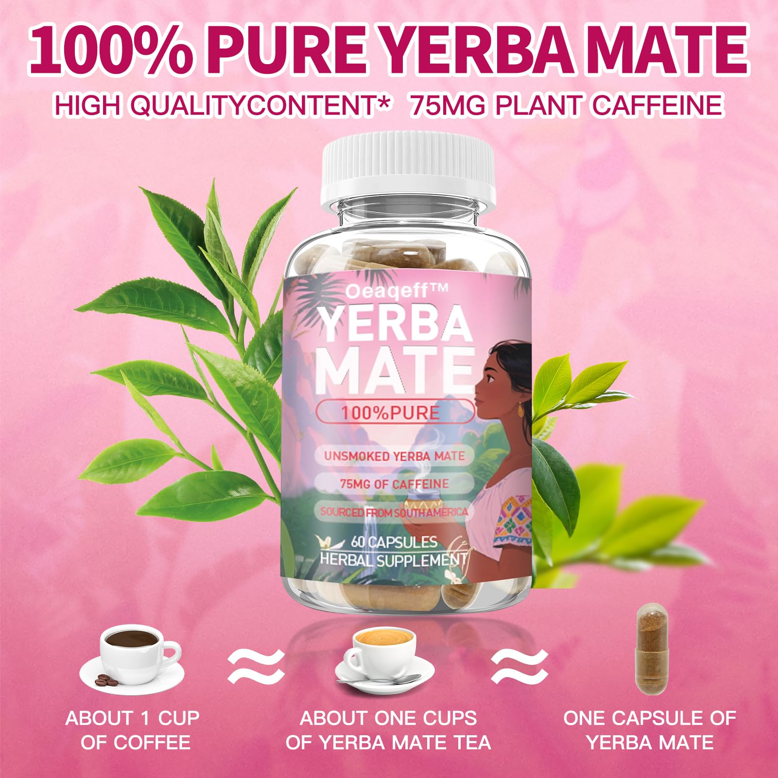 Oeaqeff label shows 30 servings and caffeine content for mindful use