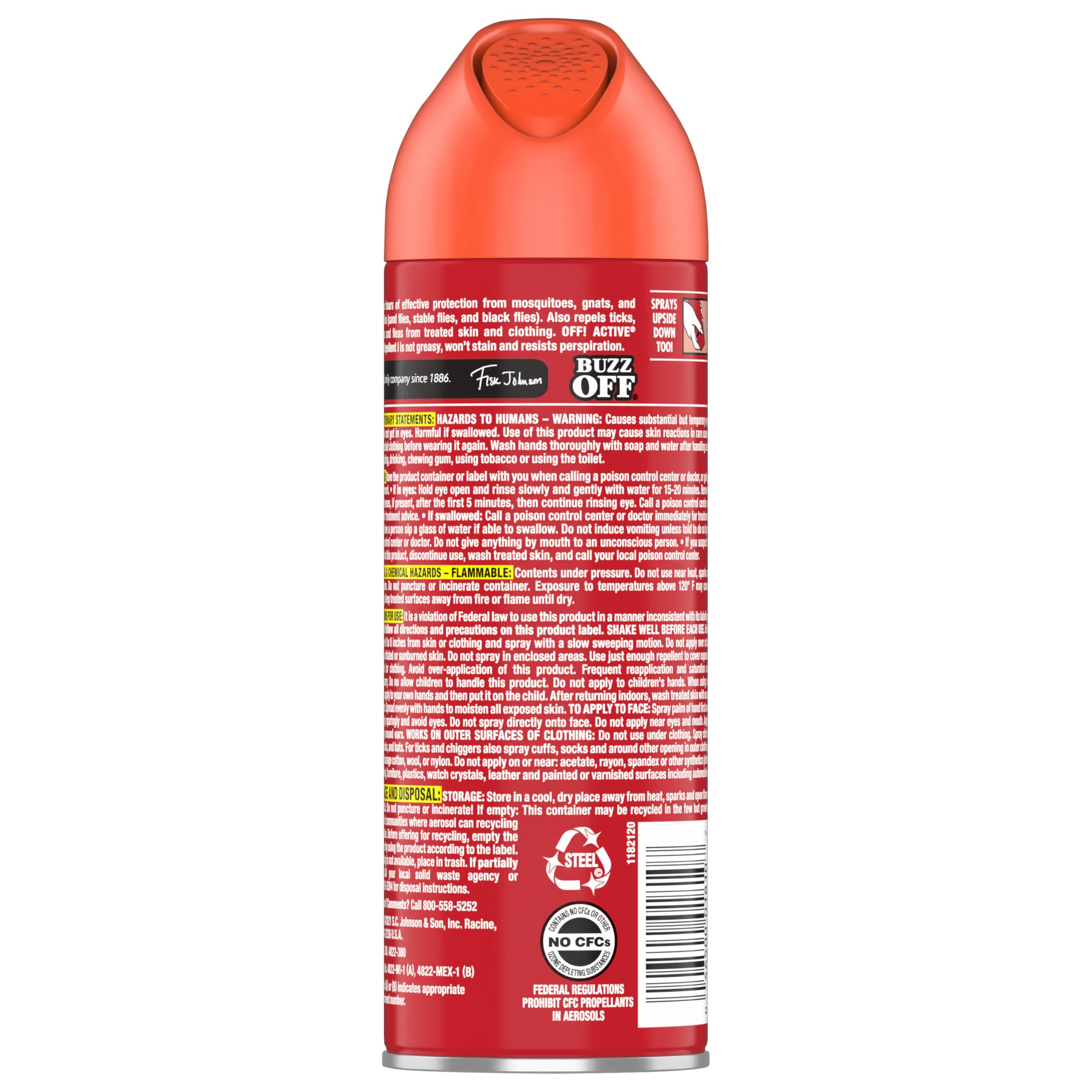 Hiker applying OFF! Active Insect Repellent during a trail