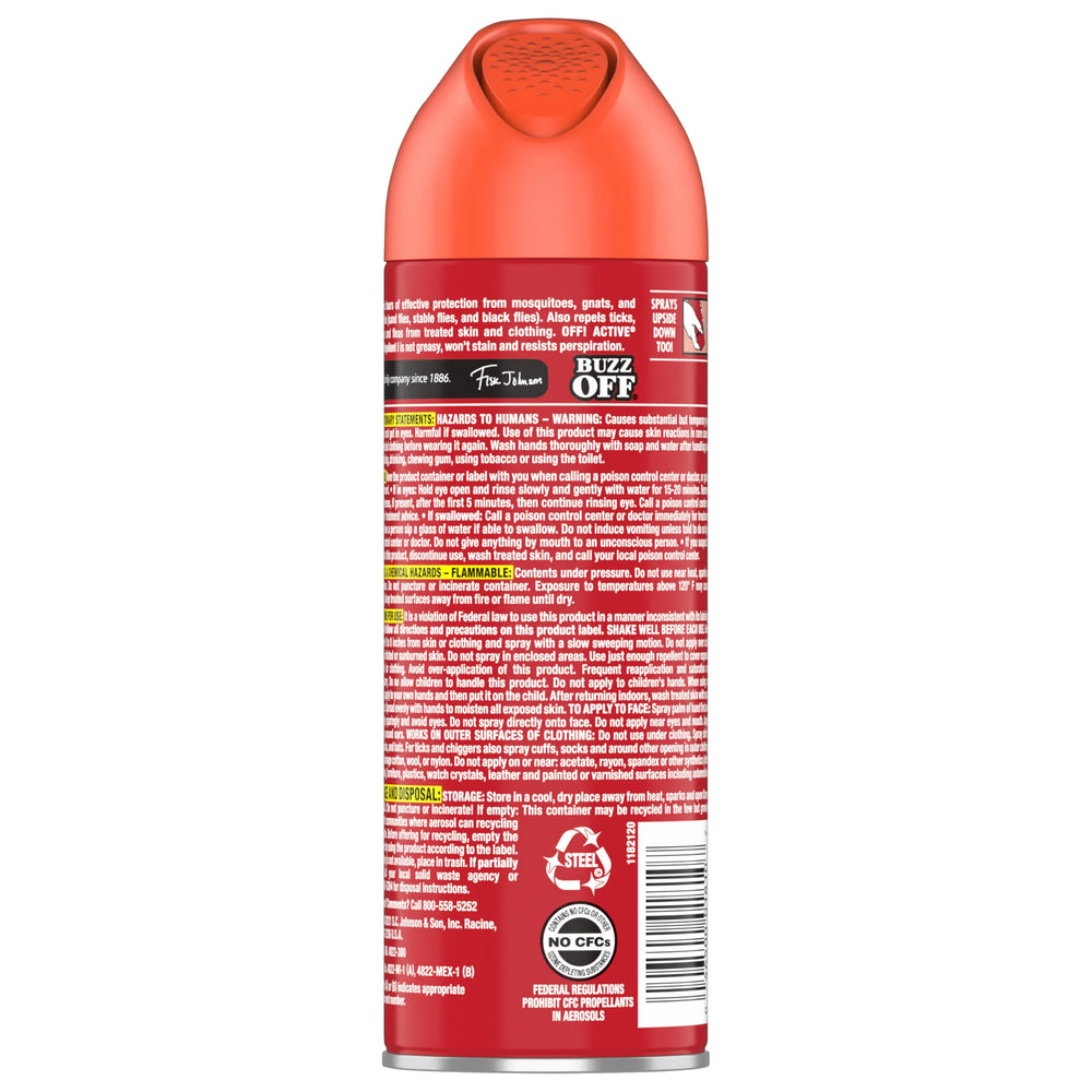 Hiker applying OFF! Active Insect Repellent during a trail