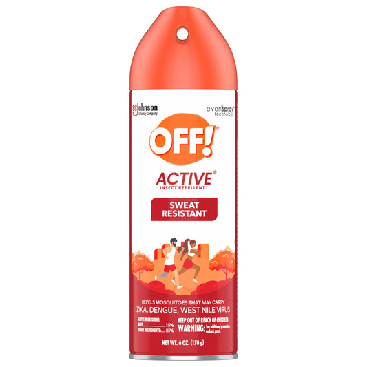 Six-pack of OFF! cans displayed for extended outdoor use