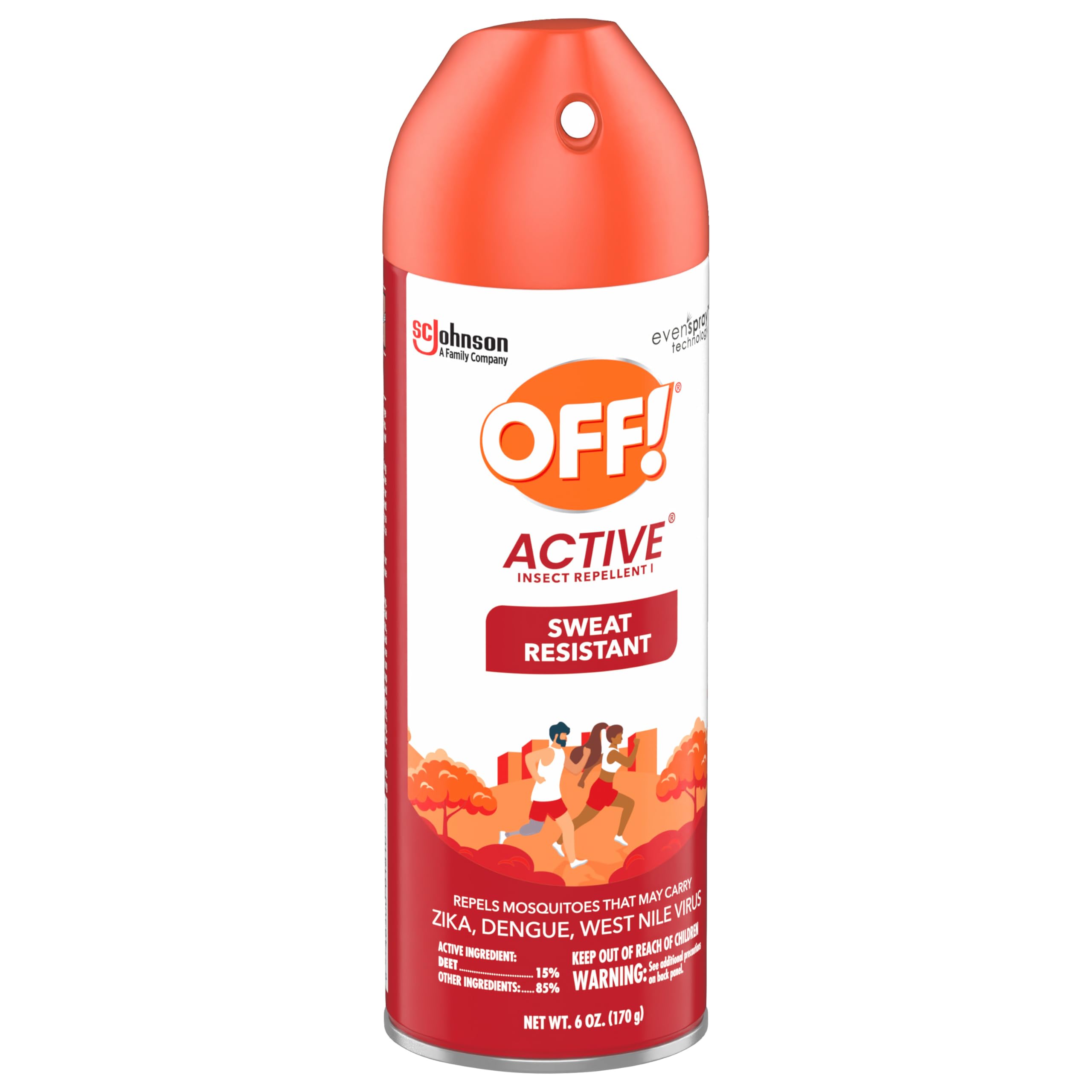 Mist from OFF! coating on skin during outdoor activity