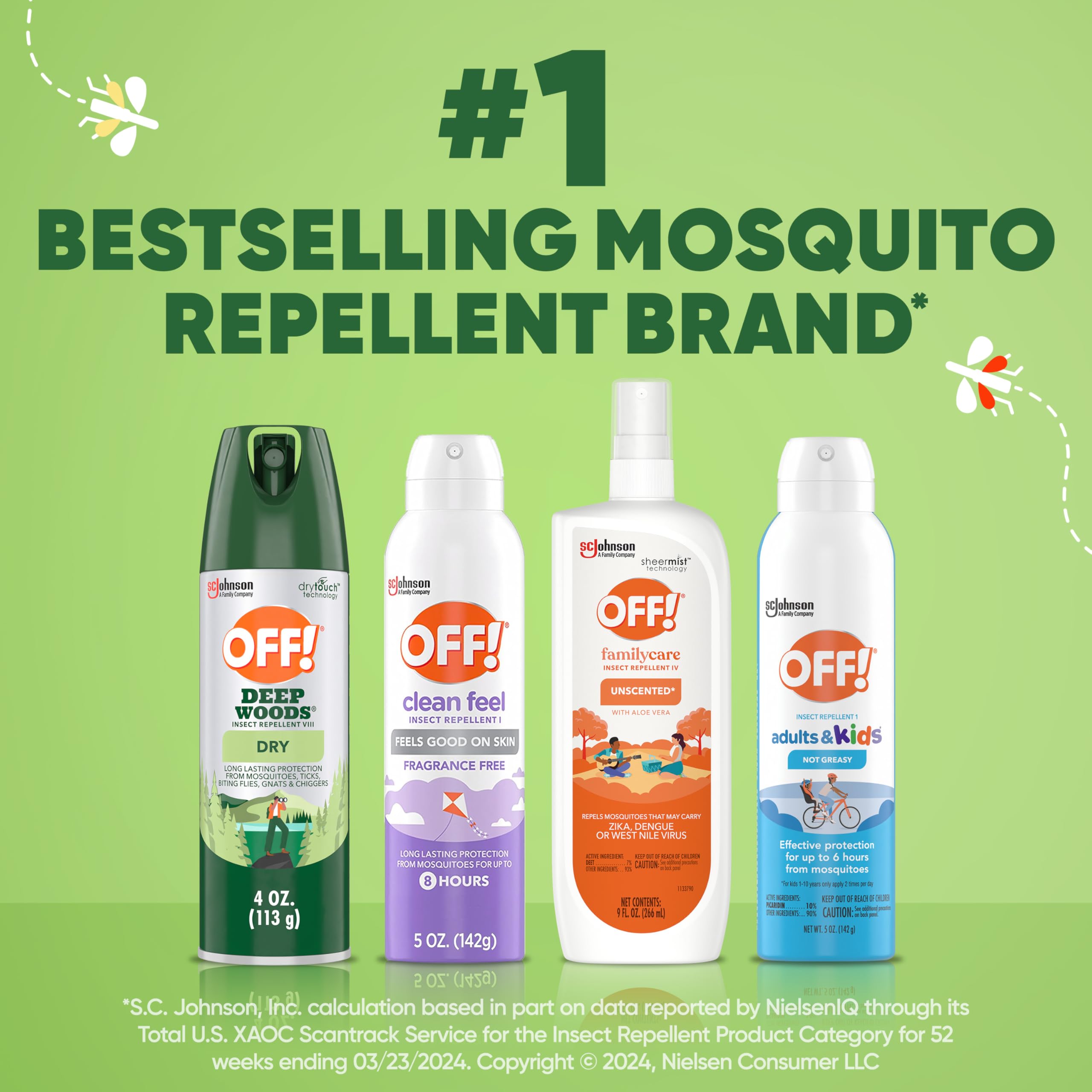 OFF! Deep Woods fast-drying, non-greasy skin application.