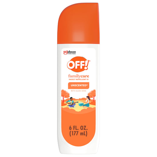OFF! FamilyCare unscented spray bottle ready for family outdoor protection