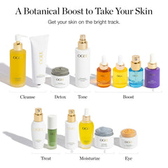 Ogee Vitamin C THDA 20% elixir on clean skin for a brightened look.
