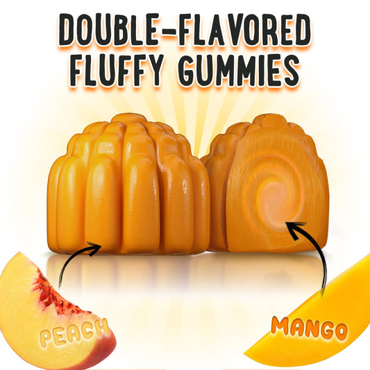 OH MY CHEWY height growth gummies close-up highlighting kid-friendly chew texture