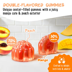 OH MY CHEWY two-flavor gummies inside view highlights kid-friendly taste for sleep and calm.