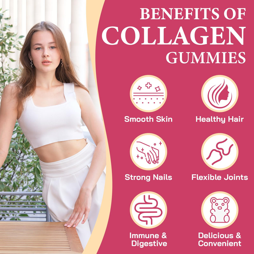 OHaboth collagen gummies label highlights vitamins and hydration benefits.