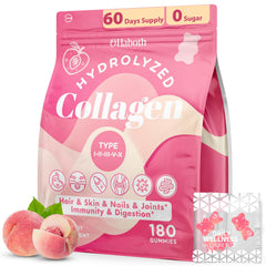 OHaboth collagen gummies in bottle show easy daily skin and hair support.