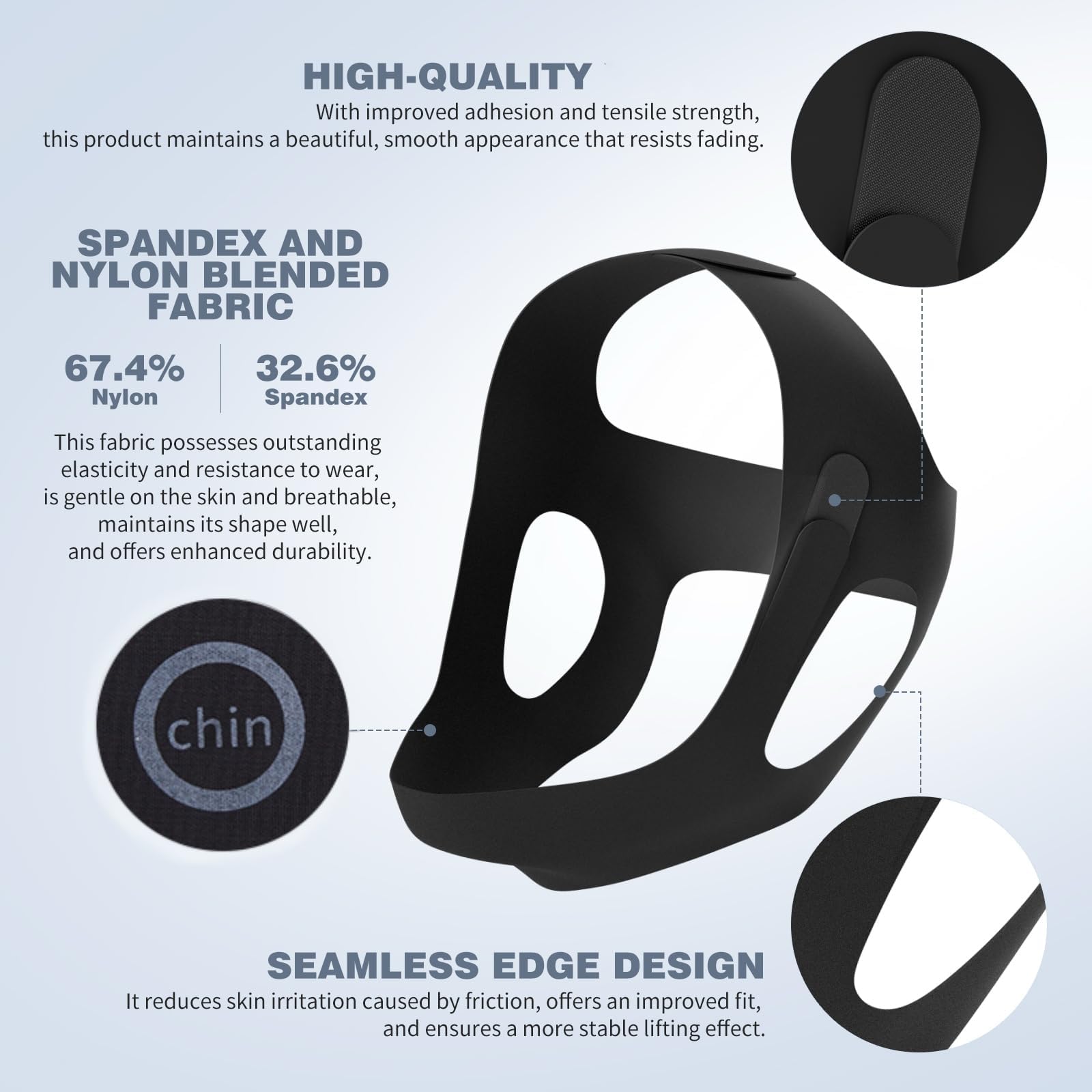 OHALEEP Anti Snore Chin Strap adjustable fasteners demonstrate secure all-night stability