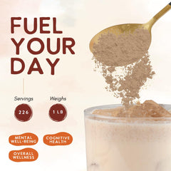 Ohana Lion’s Mane powder added to shakes for daily focus support