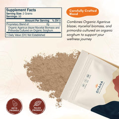 Ohana Mushrooms Agaricus Blazei capsules for easy daily use