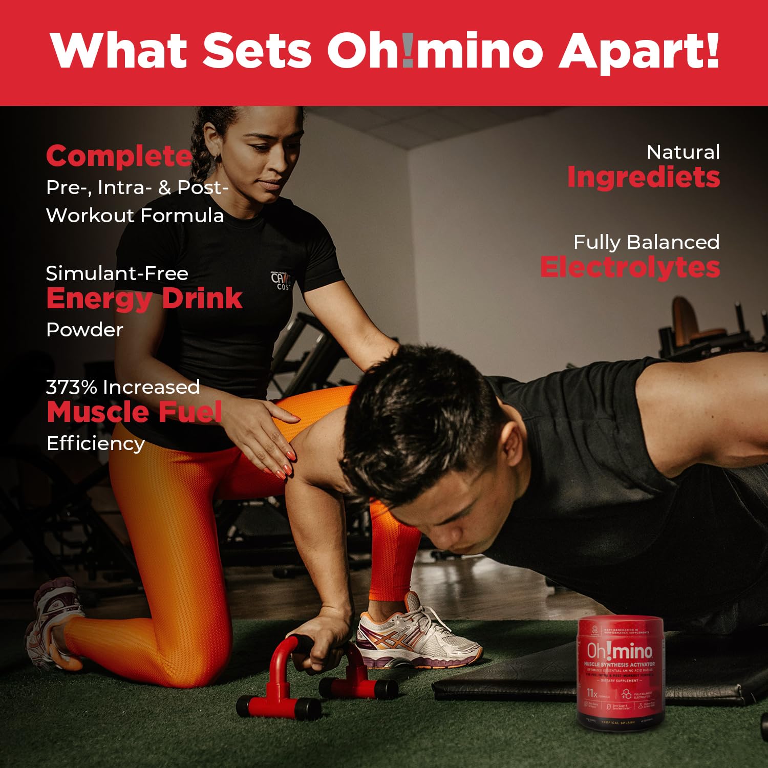 Oh!mino BCAAs + EAAs made in the USA in a cgmp-compliant facility